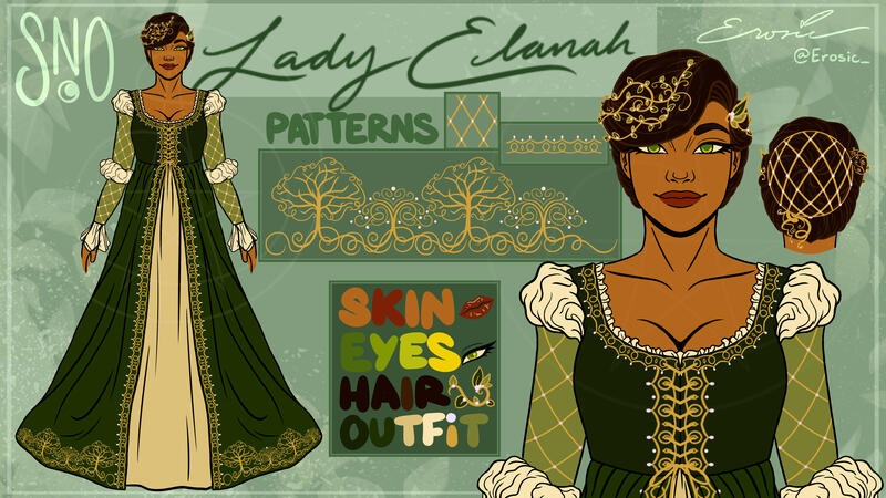 Lady Elanah (see the HD Skin by clicking the "Minecraft Skins" Button at the top!)