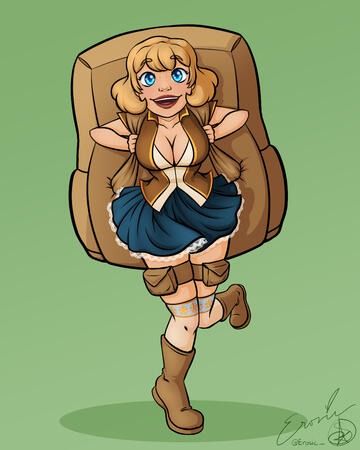 Missy, with Canon-Typical Fanservice (see the HD Skin by clicking the "Minecraft Skins" Button at the top!)